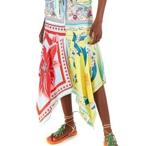 Farm Rio Azalea Mix MIDI Skirt XL NWT